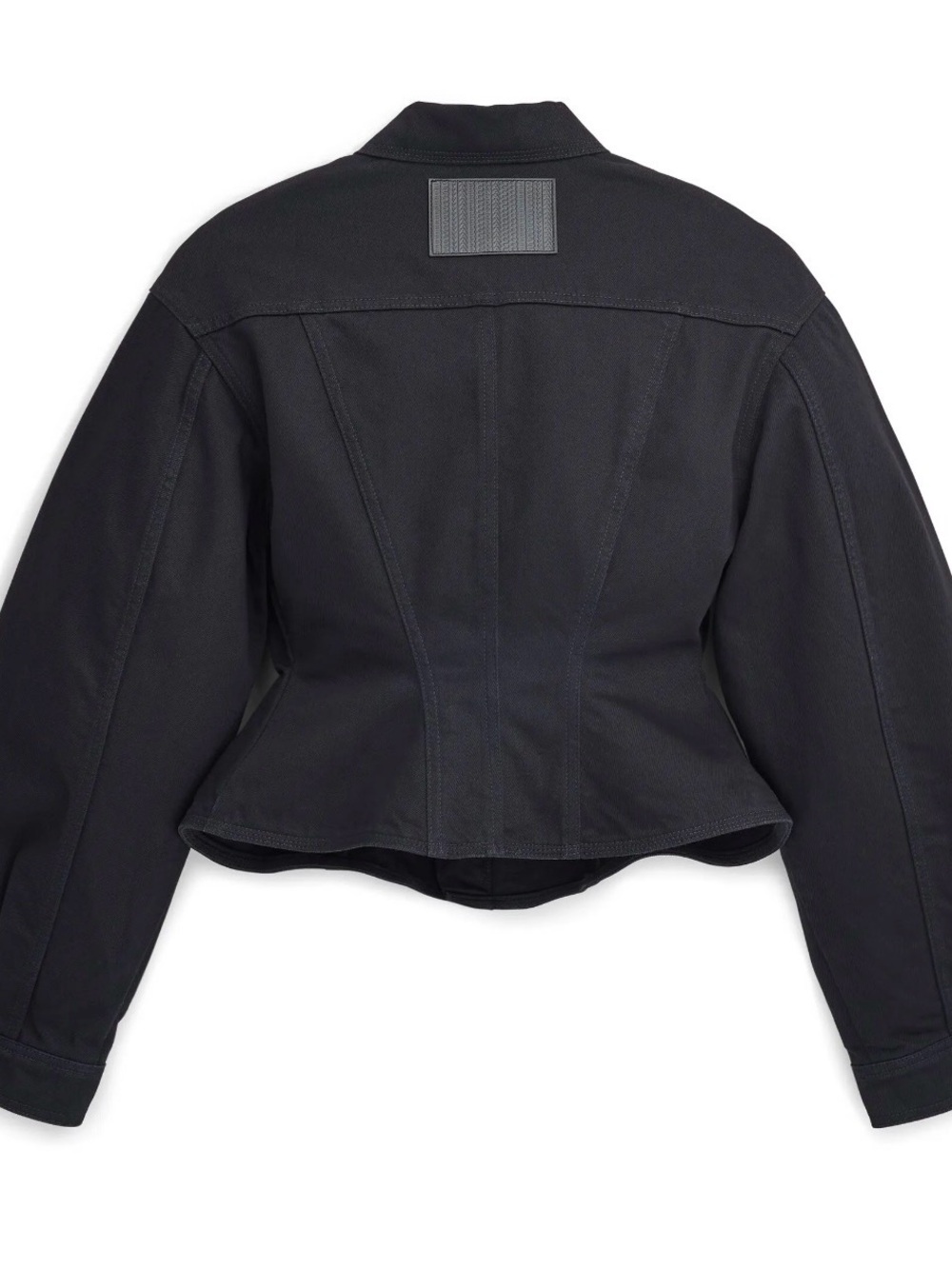 Marc Jacobs Black Peplum-Style Denim Jacket - Picture 5 of 6